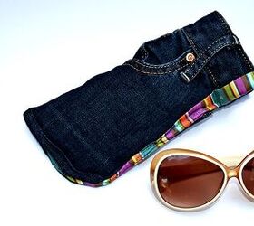 Upcycled Jeans Sunglasses Case With Handy Pocket