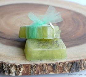easy melt pour lime and cedarwood soap with chia seeds