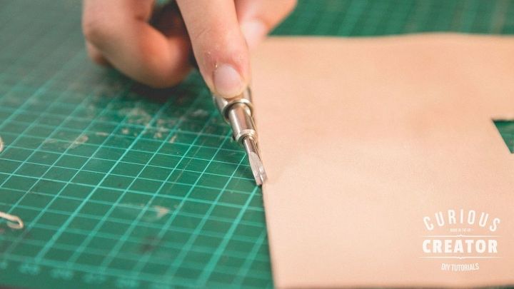 slim simple leather wallet diy curious creator