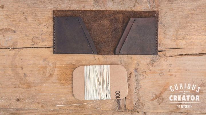 slim simple leather wallet diy curious creator