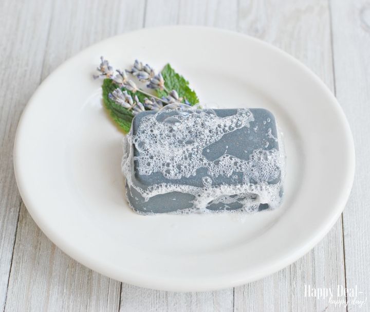 diy charcoal and clay facial bar soap with essential oils