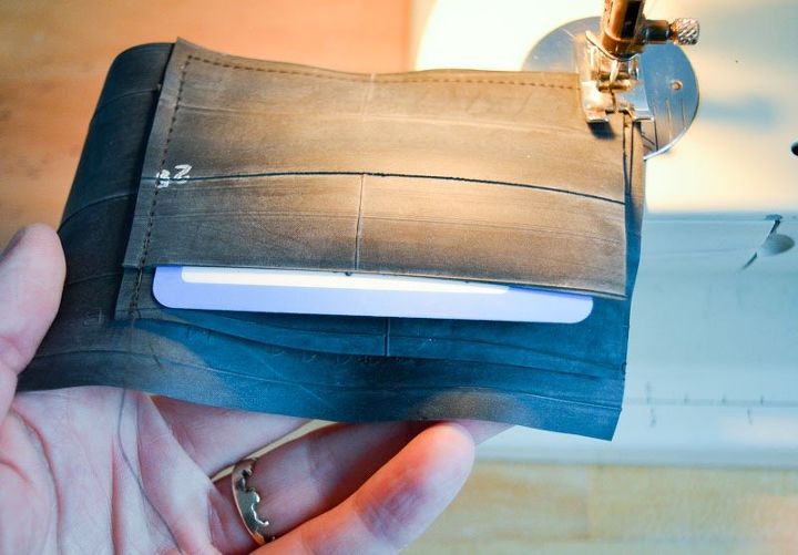 inner bicycle tube into a wallet
