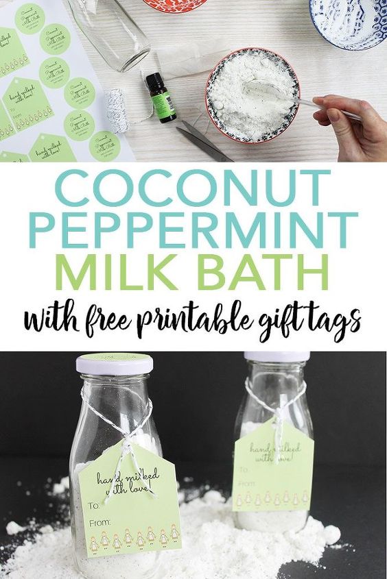 milk bath with coconut and peppermint