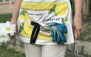 Summer Gardening Apron From a Kitchen Towel