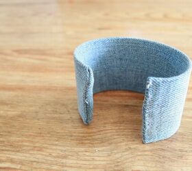 upcycled denim cuff bracelet