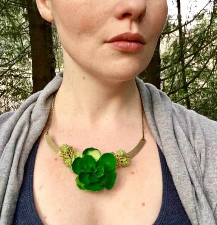 succulent necklace tutorial