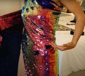 how to create two no sew red carpet worthy dresses, Wrap