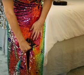 how to create two no sew red carpet worthy dresses, Make Adjustments