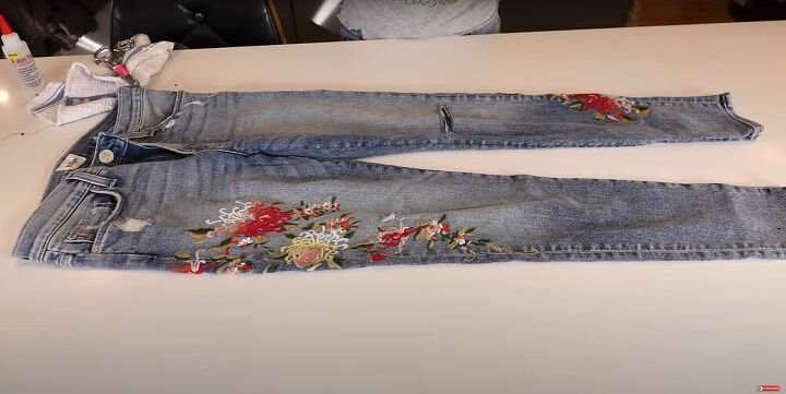 no sewing needed for this diy denim skirt, Tools and Materials