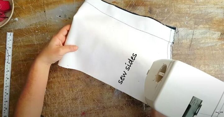 make your own canvas bucket bag with a fun drawstring insert, Sew Sides