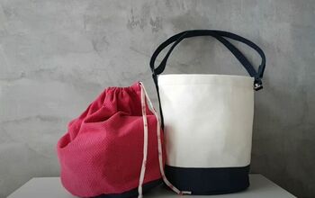 Make Your Own Canvas Bucket Bag With a Fun Drawstring Insert