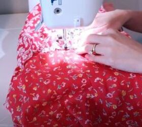 thrift dress makeover, Sew on the Ruffle