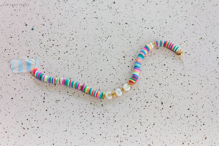 diy colorful alphabet bracelet
