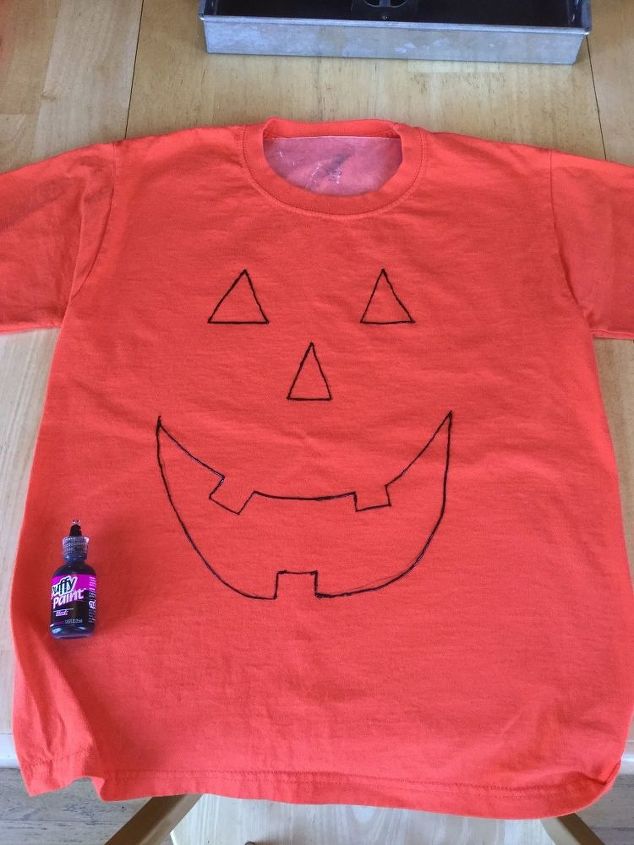 easy pumpkin shirt for halloween