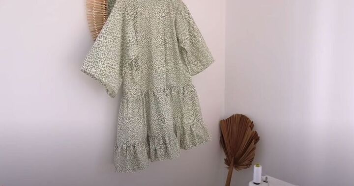 use a t shirt as a template for this cute gathered tier dress, Gathered Tier Dress