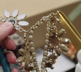 how to embellish shoes with broken jewelry