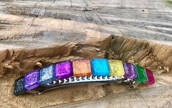 How to Make Colourful Barrette Hair Clip  From Mosaic Tiles