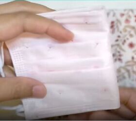 how to sew a face mask without a sewing machine, Fold the disposable mask