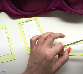 learn how to translate a bra pattern into a diy swimsuit top, Use rubber elastic