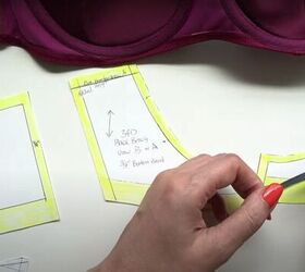 learn how to translate a bra pattern into a diy swimsuit top, DIY swimsuit elastic