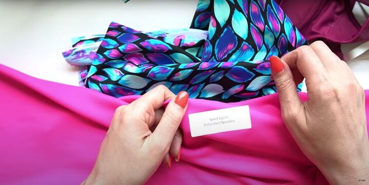 learn how to translate a bra pattern into a diy swimsuit top, Swimsuit fabric