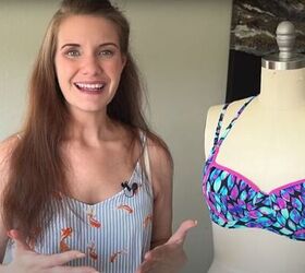learn how to translate a bra pattern into a diy swimsuit top, DIY swimsuit top