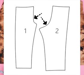 turn a t shirt into a jumpsuit with this easy tutorial, Cut pattern for your DIY jumpsuit