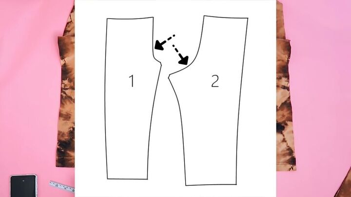 turn a t shirt into a jumpsuit with this easy tutorial, Cut pattern for your DIY jumpsuit