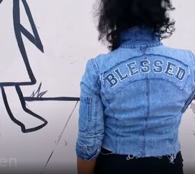 15 amazing ways you can easily alter and upcycle jeans, Adding denim patches to a jean jacket