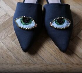 learn how to diy three expensive street style shoes, Stick the beading