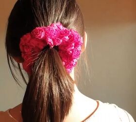 how to make your own scrunchies and bows, Unique DIY hair scrunchie