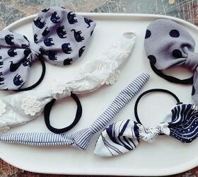 how to make your own scrunchies and bows, knot bow scrunchies