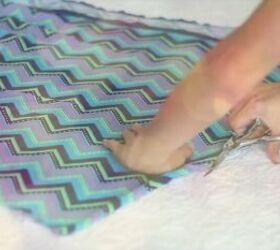 convert a dress into a skirt set with this tutorial for beginners, Cut open your fabric for your DIY thrift flip