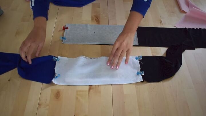 make your very own patchwork scarf with this easy tutorial, Sew together your DIY patchwork scarf