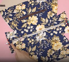 learn how to make a pretty boston bag, Add material to the zipper