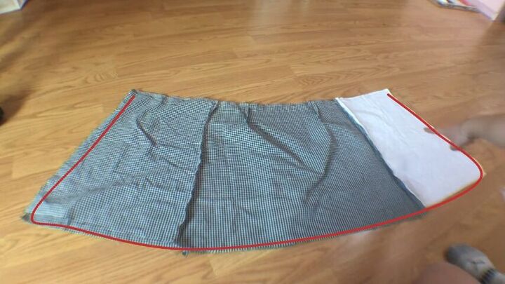make your own super cool reversible wrap skirt with this easy tutorial, Sew the pieces together