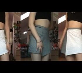 make your own super cool reversible wrap skirt with this easy tutorial, DIY reversible wrap skirt worn different ways