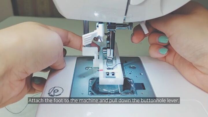 learn how to create a buttonhole with this simple tutorial, Replace the presser foot