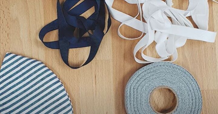 how to diy 3 clever elastic earloop substitutes for your face mask, Add cotton ribbon