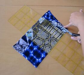 upcycle a boring t shirt into a cool modern one with this tutorial, Cut your bandana