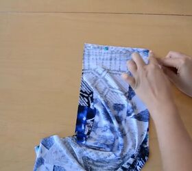 upcycle a boring t shirt into a cool modern one with this tutorial, Sew together your bandana