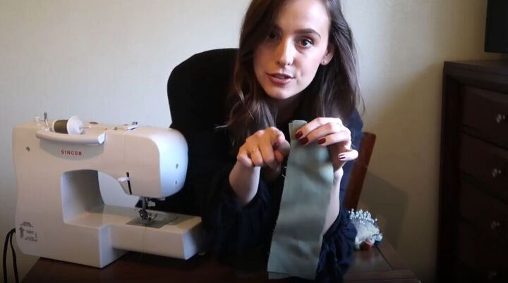 learn how to make a stunning jumpsuit, Sew the shoulder straps