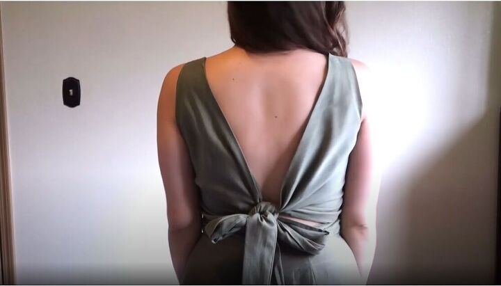 learn how to make a stunning jumpsuit, Tie in the back
