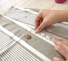 make an adorable diy button up skirt with this easy tutorial, Mark buttonholes