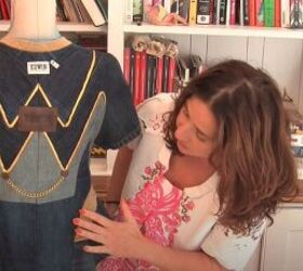 how to make a designer jacket from jeans, Upcycle denim jeans