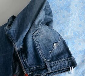 upcycle your old jeans into an adorable diy tote, Cut the jeans