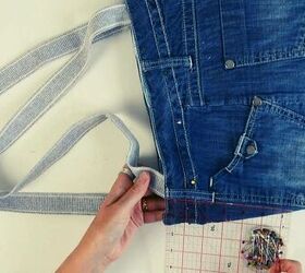 upcycle your old jeans into an adorable diy tote, Add handles