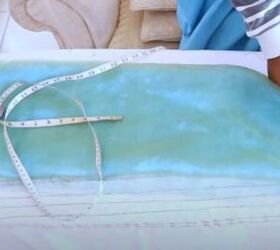 easy organza sleeves top tutorial, Cutting the fabric