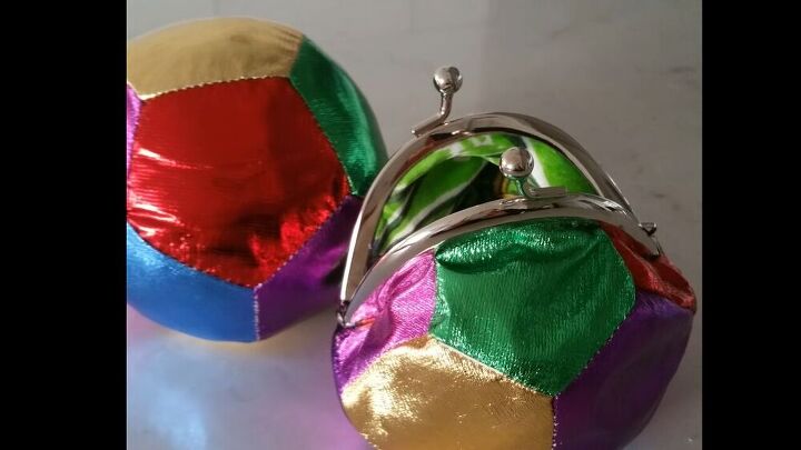 make a purse out of a ball with this tutorial, Completed DIY ball to purse