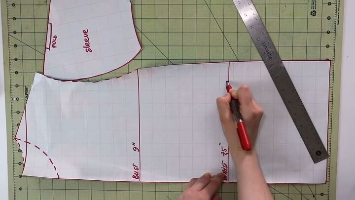 make your own t shirt pattern using supplies you already have, Label your measurements